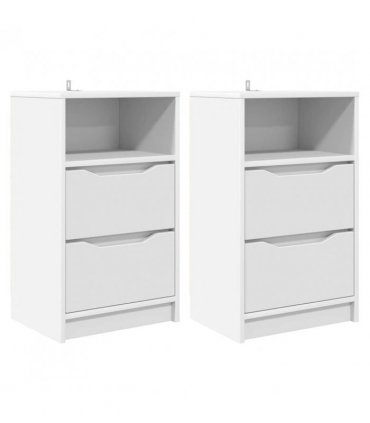 vidaXL Bedside Tables 2 pcs White 40 x 30 x 467 cm Engineered Wood