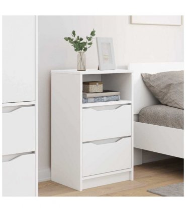 vidaXL Bedside Tables 2 pcs White 40 x 30 x 467 cm Engineered Wood