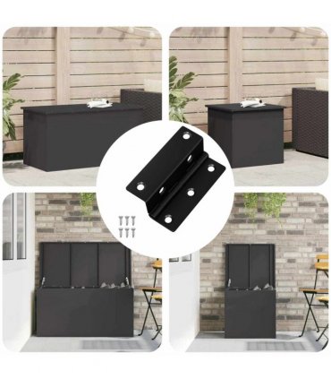 vidaXL Hinge 537 pcs Black 38 x 17 x 60 mm Iron