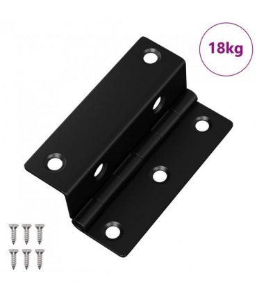 vidaXL Hinge 537 pcs Black 38 x 17 x 60 mm Iron