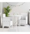 vidaXL Garden Chair 2 pcs White 53 x 49 x 85 cm Polypropylene