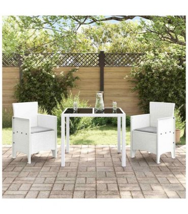 vidaXL Garden Chair 2 pcs White 53 x 49 x 85 cm Polypropylene