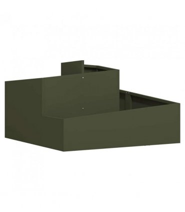 vidaXL Garden Planter Olive Green 80 x 80 x 50 cm Cold-rolled Steel