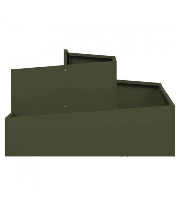 vidaXL Garden Planter Olive Green 80 x 80 x 50 cm Cold-rolled Steel