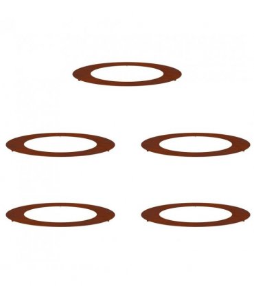 vidaXL suitable for Flat Tree Rings 5 pcs Brown Ø60 / 90 cm