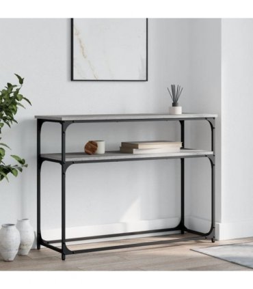 vidaXL Console Table Grey Sonoma 100x35.5x75 cm Engineered Wood