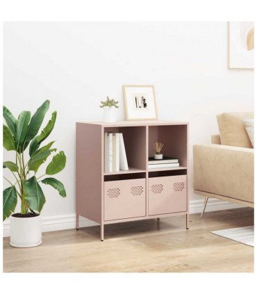 vidaXL Sideboard Pink 68x39x73.5 cm Cold-rolled Steel