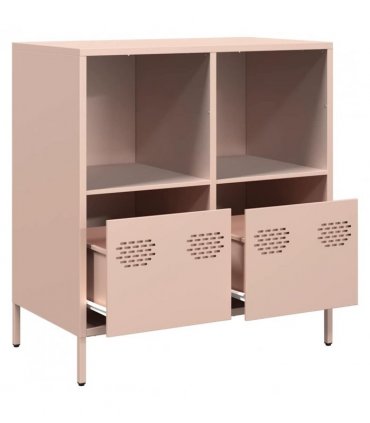 vidaXL Sideboard Pink 68x39x73.5 cm Cold-rolled Steel