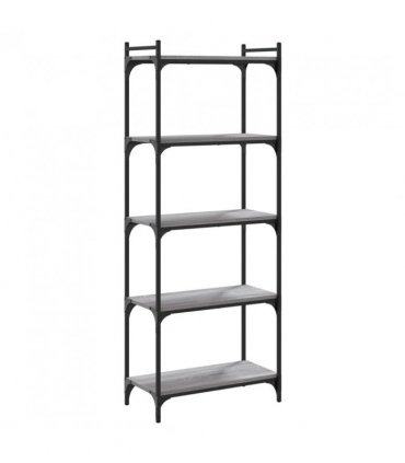 vidaXL Bookcase 5-Tier Grey Sonoma 60x30x154 cm Engineered Wood