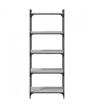 vidaXL Bookcase 5-Tier Grey Sonoma 60x30x154 cm Engineered Wood