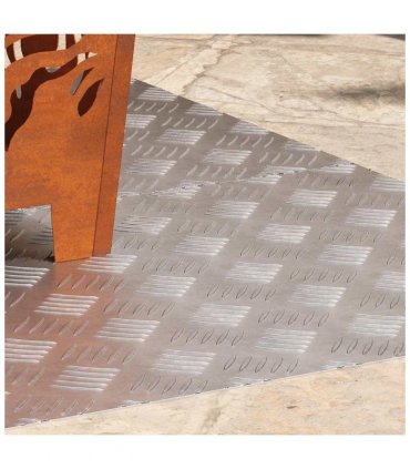 vidaXL Stair Tread Rectangular 2 pcs Silver 100 x 50 cm Aluminium