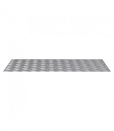 vidaXL Stair Tread Rectangular 2 pcs Silver 100 x 50 cm Aluminium