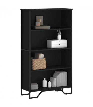 vidaXL Bookcase Black 80x31x137.5 cm Engineered Wood