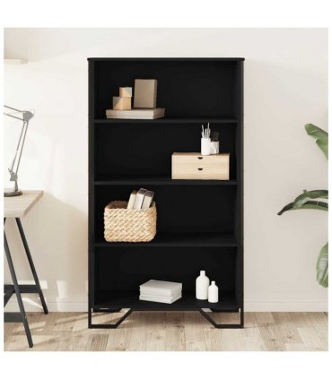 vidaXL Bookcase Black 80x31x137.5 cm Engineered Wood