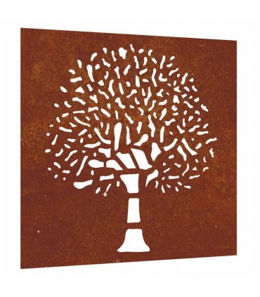 vidaXL Garden Wall Decoration 55x55 cm Corten Steel Tree Design