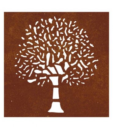 vidaXL Garden Wall Decoration 55x55 cm Corten Steel Tree Design