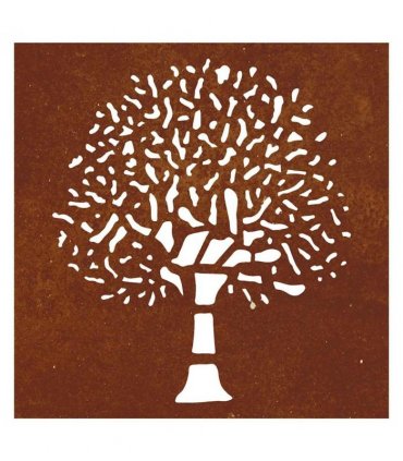 vidaXL Garden Wall Decoration 55x55 cm Corten Steel Tree Design