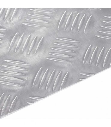 vidaXL Stair Tread Square 4 pcs Silver 40 x 40 cm Aluminium
