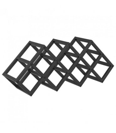 vidaXL Wine Rack Black Oak 63 x 16.5 x 25 cm Powder-Coated Steel