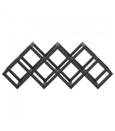 vidaXL Wine Rack Black Oak 63 x 16.5 x 25 cm Powder-Coated Steel