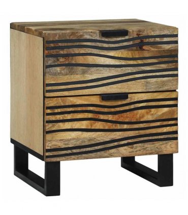 vidaXL Bedside Cabinet 2 pcs Natural 40 x 33 x 46 cm Engineered Wood