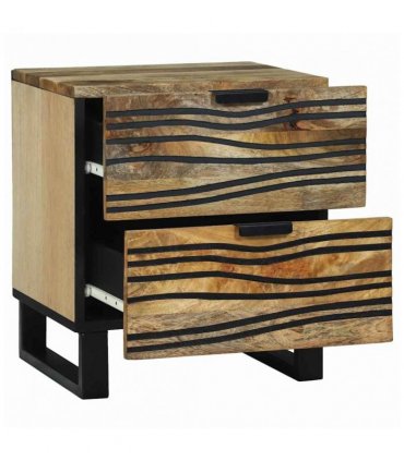 vidaXL Bedside Cabinet 2 pcs Natural 40 x 33 x 46 cm Engineered Wood