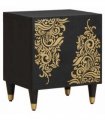 vidaXL Bedside Cabinet with Door Black 40 x 33 x 46 cm