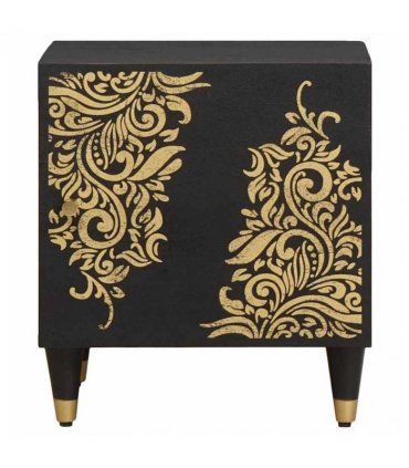vidaXL Bedside Cabinet with Door Black 40 x 33 x 46 cm