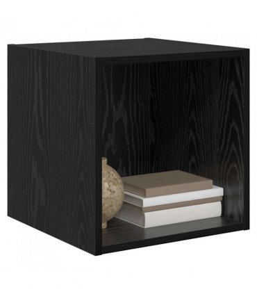 vidaXL Wall Cabinet 2 pcs Black Oak 37 x 37 x 37 cm Engineered Wood