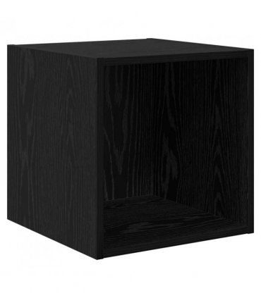 vidaXL Wall Cabinet 2 pcs Black Oak 37 x 37 x 37 cm Engineered Wood
