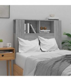 vidaXL Headboard Cabinet | Grey Sonoma | Engineered wood | Medium