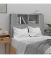 vidaXL Headboard Cabinet | Grey Sonoma | Engineered wood | Medium