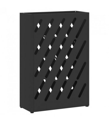 vidaXL Rain Umbrella Stand Black 28 x 12 x 41 cm Steel