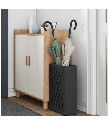 vidaXL Rain Umbrella Stand Black 28 x 12 x 41 cm Steel