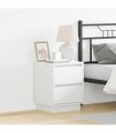 vidaXL Bedside Cabinet 2 pcs White 39 x 34.5 x 50 cm Engineered wood