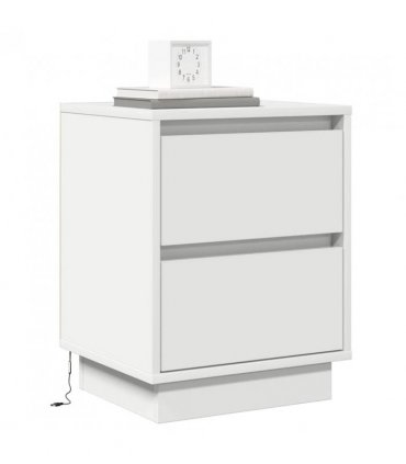 vidaXL Bedside Cabinet 2 pcs White 39 x 34.5 x 50 cm Engineered wood