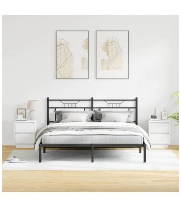 vidaXL Bedside Cabinet 2 pcs White 39 x 34.5 x 50 cm Engineered wood