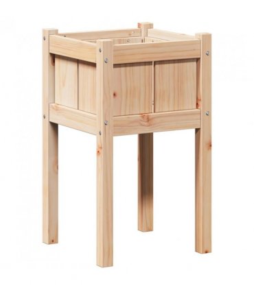 vidaXL Garden Planter Nature 40 x 40 x 70 cm Solid Pine Wood