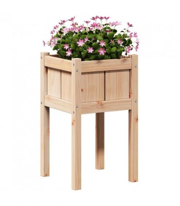vidaXL Garden Planter Nature 40 x 40 x 70 cm Solid Pine Wood