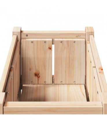 vidaXL Garden Planter Nature 40 x 40 x 70 cm Solid Pine Wood