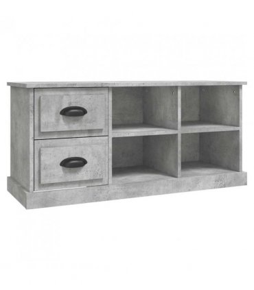 vidaXL TV Cabinet Concrete Grey 102x35.5x47.5 cm Engineered Wood