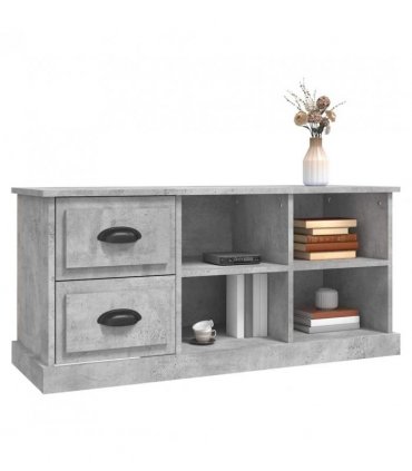 vidaXL TV Cabinet Concrete Grey 102x35.5x47.5 cm Engineered Wood