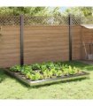 vidaXL Snail Fences 12 pcs Silver Galvanised Steel