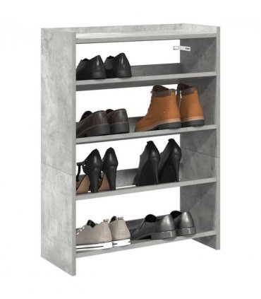 vidaXL Shoe Rack Concrete Grey 60x25x81 cm Engineered Wood