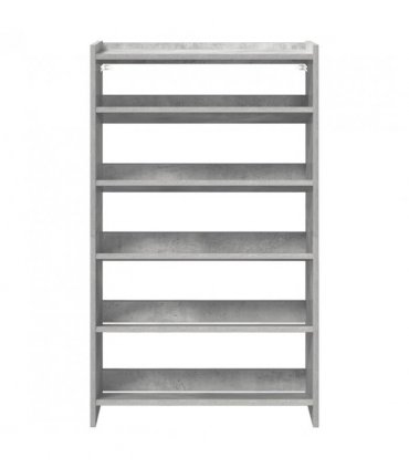 vidaXL Shoe Rack Concrete Grey 60x25x81 cm Engineered Wood
