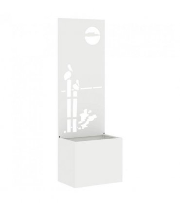vidaXL Garden Privacy Screen White 50 x 150 cm Cold-rolled steel