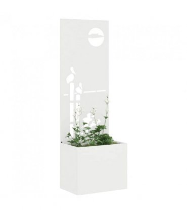 vidaXL Garden Privacy Screen White 50 x 150 cm Cold-rolled steel