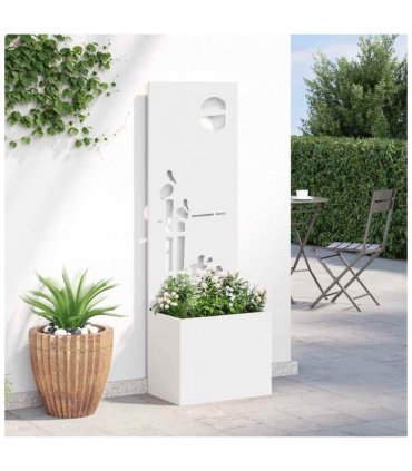 vidaXL Garden Privacy Screen White 50 x 150 cm Cold-rolled steel