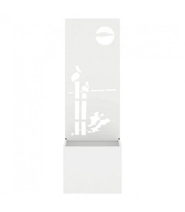 vidaXL Garden Privacy Screen White 50 x 150 cm Cold-rolled steel