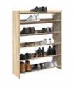 vidaXL Shoe Rack Sonoma Oak 80x25x100 cm Engineered Wood